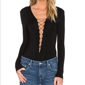 ALEXANDER WANG.T
Laceup Long Sleeve Bodysuit